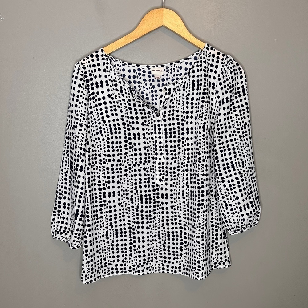Merona print long sleeve blouse